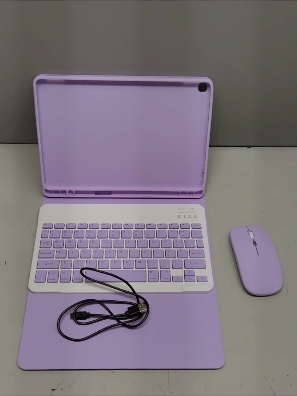 Keyboard Case Amazon Fire HD 10/10 Plus 2021/2023 11th 13th Gen Purple